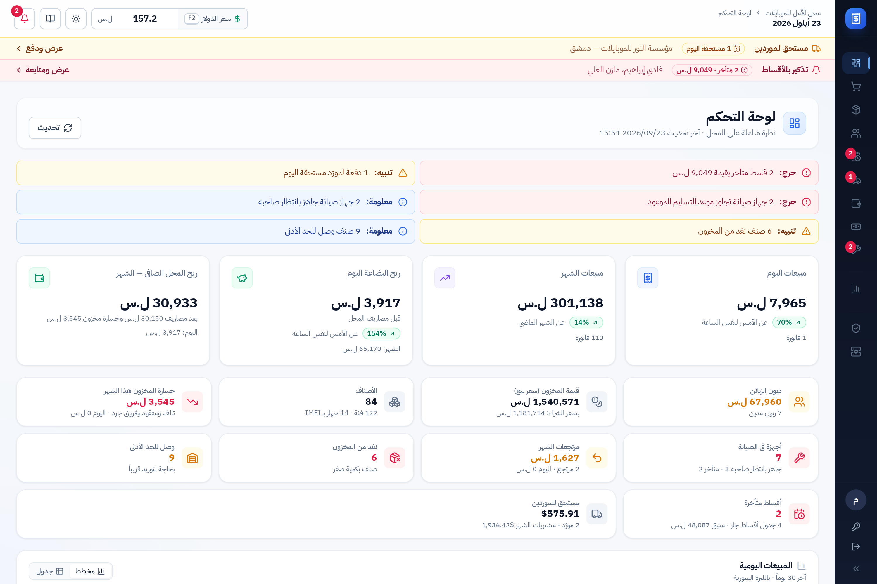 الشريط الجانبي مطوياً إلى أيقونات